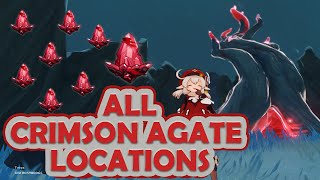 All Crimson Agate Locations  Full Guide  Genshin Impact Part 1 [upl. by Suidualc]