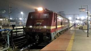 Howrah Yesvantpur Duronto departing Vijayawada Junction with old rake  SRC WAP4 [upl. by Rajiv]