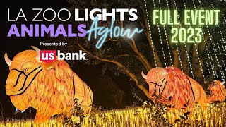 LA Zoo Lights  Full Tour  Closing Weekend  20232024 [upl. by Marquita]