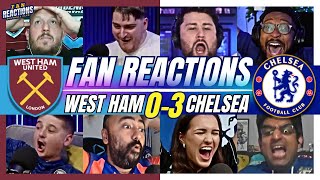 CHELSEA FANS ECSTATIC🤩REACTION TO WEST HAM 03 CHELSEA  2425 PREMIER LEAGUE [upl. by Einoj401]