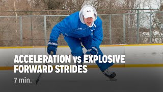 Acceleration vs Explosive Forward Strides  iTrain Hockey [upl. by Nepets]