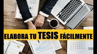 CÓMO HACER UNA TESIS FÁCILMENTE  ESTRUCTURA [upl. by Ailegna]