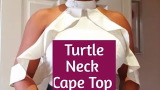 How to make halter neck top with cape and collar [upl. by Eddi7]