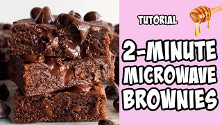 2Minute Microwave Brownies tutorial Shorts [upl. by Wauters]