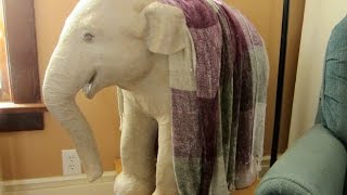 Paper Mache Baby Elephant Sculpture  How to Make It [upl. by Frohman447]