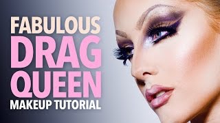 Fabulous drag queen makeup tutorial [upl. by Kowtko]