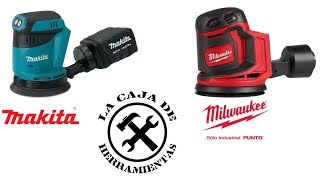 Lijadoras RotoOrbitales de 5quot Makita Vs Milwaukee [upl. by Glen677]