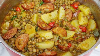 LENTILHA COM CALABRESA E BATATAS A FORMA MAIS RÁPIDA DE FAZER  Nandu Andrade [upl. by Aitnom]