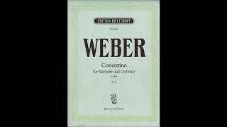 Weber  Concertino for Clarinet and Piano [upl. by Alonso299]