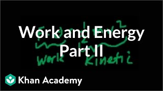 Work and energy part 2  Work and energy  Physics  Khan Academy [upl. by Tiffie122]