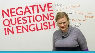 Learn Grammar Negative Questions in English [upl. by Sergo]