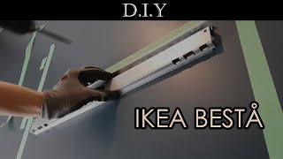 How to install Ikea Besta wall unit cabinets on drywall [upl. by Leacim426]