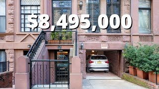 Inside a 8495 Million Upper West Side NYC Townhouse  Double Wide Backyard  Private Parking [upl. by Leonsis514]