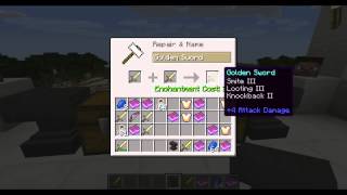 Minecraft 18 Enchantment Book Tutorial How to use books and anvils [upl. by Guthrey]