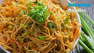 Veg Noodles Recipe in Telugu  Schezwan Noodles  Restaurant Style  Chinese Recipe [upl. by Copland]