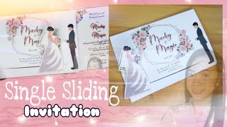 Single Sliding Invitation tutorial DIY elegant invitation by Madss [upl. by Allac]