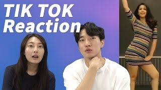 Indian Tik Tok Reaction by Koreans  Tik Tok India [upl. by Rudwik]