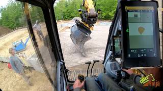 Trimble Earthworks  Engcon Tiltrotator Precision Grading [upl. by Okkin]