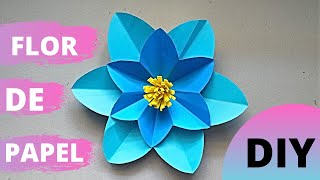 COMO HACER FLOR DE PAPEL GIGANTE FÁCIL Y RÁPIDO  HOW TO MAKE FLOWER PAPER FLOWER EASY AND FAST [upl. by Fari]