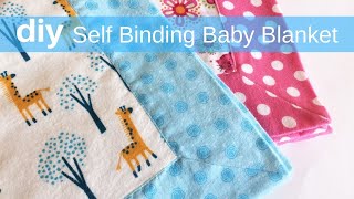 DIY Self Binding Baby Blanket [upl. by Notnilk]