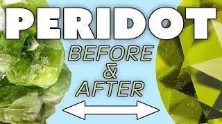 Peridot Raw Gemstone Before and After [upl. by Ringe448]