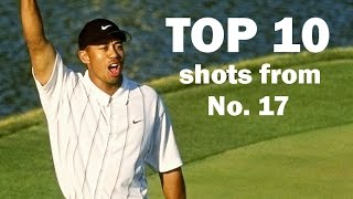 Top 10 alltime shots from the 17th hole at TPC Sawgrass [upl. by Drusi]