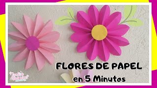 Como hacer FLORES DE PAPEL fáciles En Menos de 5 MINUTOS [upl. by Hadik426]