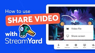 StreamYard Tutorial How to Use Share Video In StreamYard [upl. by Ramsdell]