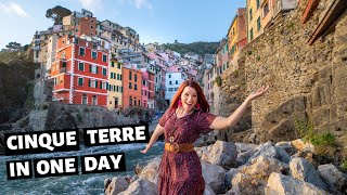 Visiting all 5 TOWNS of CINQUE TERRE by TRAIN  Italy train travel [upl. by Hnao347]