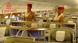 EMIRATES AIRBUS A380 Full Cabin Tour FIRST BUSINESS and ECONOMY Class  Bar Shower [upl. by Ile]