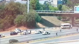 Eyewitness catches M1 shootout on camera [upl. by Isabel]