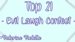 Top 21  Evil Laugh Contest   Gacha Life amp Gacha Club  •Valerine Violette• [upl. by Cletus]