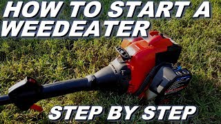 Beginners guide How to start a weedeater [upl. by Wong]