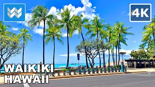 4K Exploring Waikiki in Honolulu Hawaii USA Walking Tour amp Travel Vacation Guide 🎧 Binaural Sound [upl. by Gronseth]