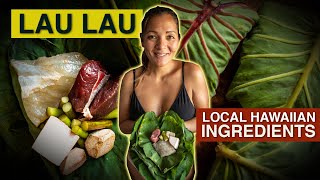 Lau Lau Bundles of local Hawaiian ingredients Kimi Werner Recipe [upl. by Simetra]