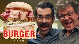 Ty Burrell TasteTests Classic Regional Burger Styles  The Burger Show [upl. by Aidroc]