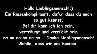 Lieblingsmensch Namika Lyrics [upl. by Aloisia]