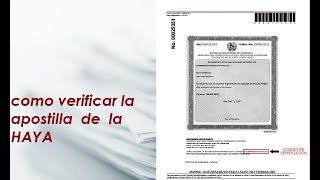 Como verificar la apostilla de la Haya [upl. by Takken]