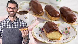 Best Chocolate Eclair Recipe [upl. by Rimola]