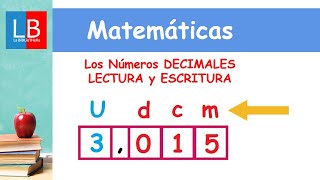 Los Números DECIMALES LECTURA y ESCRITURA ✔👩‍🏫 PRIMARIA [upl. by Kostman459]