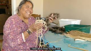 Mary Weahkee makes a turkey feather blanket [upl. by Parnas90]