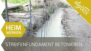 Streifenfundament betonieren [upl. by Borroff465]