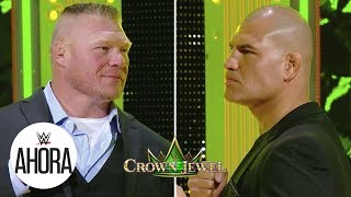 Brock Lesnar vs Cain Velasquez and Braun Strowman vs Tyson Fury announced for WWE Crown Jewel 2019 [upl. by Eeldarb]