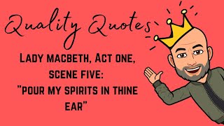 Lady Macbeth Act 1 Scene 5 GCSE Quote Soliloquy Analysis [upl. by Muldon]