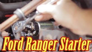 How to replace the Starter in a Ford Ranger manual 5 speed ✔ [upl. by Janet505]