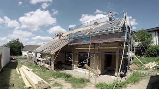 Blockhaus Aufbau  Holzhaus bauen  Fullwood Wohnblockhaus Time Lapse [upl. by Pandich]