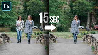 Remove People in 15 Seconds with Photoshop [upl. by Felicle]