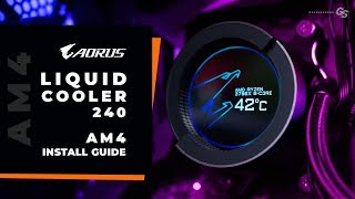 HOWTO AORUS Liquid Cooler 240 AMD AM4 amp AM5 Install Guide [upl. by Eislrahc454]