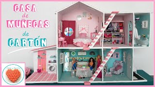 Casa de MUÑECAS de Carton DIY Cardboard doll house [upl. by Noissap]