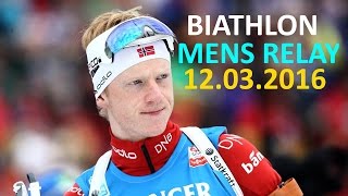 BIATHLON  MEN  RELAY 12032016  World Championship  Norway  HOLMENKOLLEN [upl. by Coughlin543]